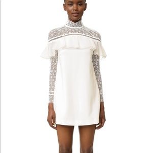 SELF PORTRAIT WHITE LACE MINI DRESS